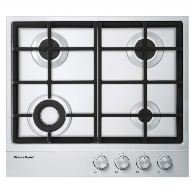 Fisher & Paykel 60cm 4 Burner Gas Hob - Stainless Steel