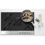 Fisher & Paykel CG755DWFCTB1 89269 Five Burner 75cm Gas-on-Glass Hob Black Glass Brushed Steel Front Strip