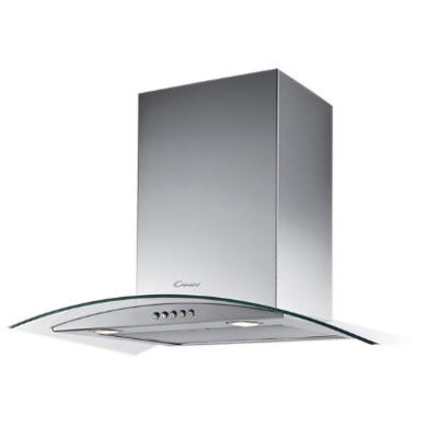 Candy CGM61X Curved Glass 60cm Chimney Hood Stainless Steel - 1 Only To Clear