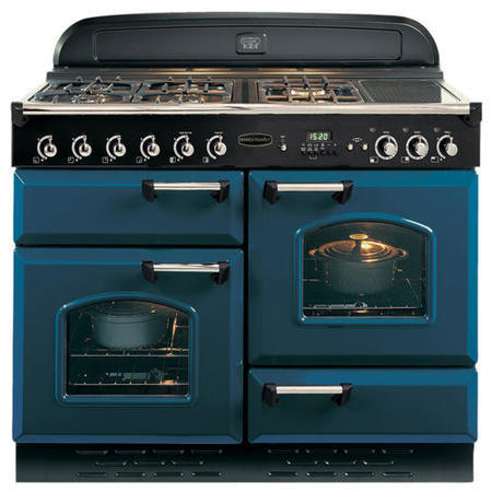 Rangemaster 77980 Classic 110cm Natural Gas Range Cooker - Blue And Chrome