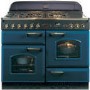Rangemaster 73610 Classic 110cm Natural Gas Range Cooker - Blue And Brass