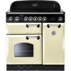 Rangemaster 87650 Classic 90cm Electric Range Cooker With Induction Hob - Cream And Chrome