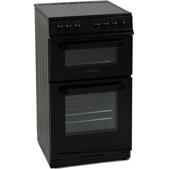 NordMende CTEC50BK Electric Twin Cavity Black 50cm Cooker With Ceramic Top