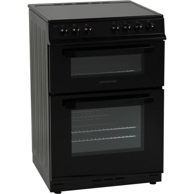 NordMende CTEC60BK Electric Twin Cavity Black 60cm Cooker With Ceramic Top