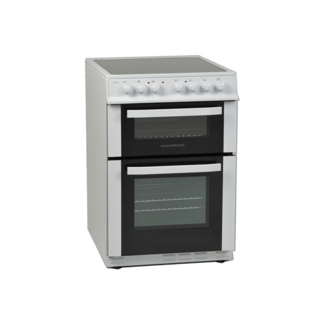 NordMende CTEC60WH Electric Twin Cavity White 60cm Cooker With Ceramic Top
