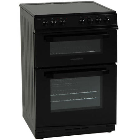 NordMende CTEC61BK Electric Twin Cavity Black Freestanding 60cm Cooker with Ceramic Top