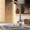 GRADE A1 - Taylor &amp; Moore Canterbury Swan Neck Single Lever Stainless Steel Kitchen Mixer Tap