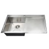 Taylor &amp; Moore Charles Inset Right Hand Drainer 1 Bowl Stainless Steel Sink &amp; Eden Stainless Tap Pack