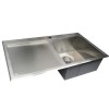 GRADE A1 - Taylor &amp; Moore Charles Single Bowl Left Hand Drainer Stainless Steel Sink