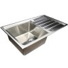 GRADE A2 - Taylor &amp; Moore Como Single Bowl Reversible Drainer Stainless Steel Sink