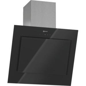 Neff D36E49S0GB Angled 60cm Chimney Cooker Hood With Black Glass Canopy