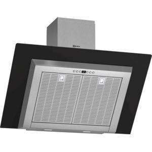 Neff D39GL64S0B 90cm Angled Chimney Cooker Hood With Black Glass Canopy Stainless Steel