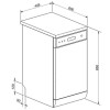 Smeg D4B-1 45cm Slimline Freestanding 10 place Dishwasher Black