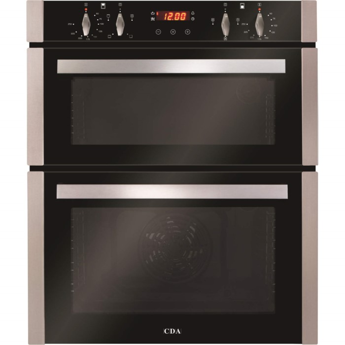 CDA DC740SS Electric Builtunder Fan Double Oven With Touch Control