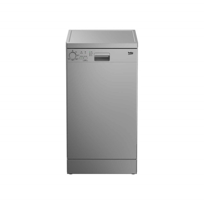 GRADE A2 - Beko DFS05010S Slimline 10 Place Freestanding Dishwasher Silver