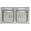 Reginox Double Bowl Reversible Drainer Stainless Steel Kitchen Sink