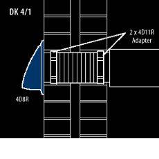 Elica DK4/1 40cm Long Ducting Kit Rear Exit