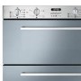 Smeg DOSF44X Cucina 60cm Stainless Steel Electric Double Multifunction Oven with New Style Controls