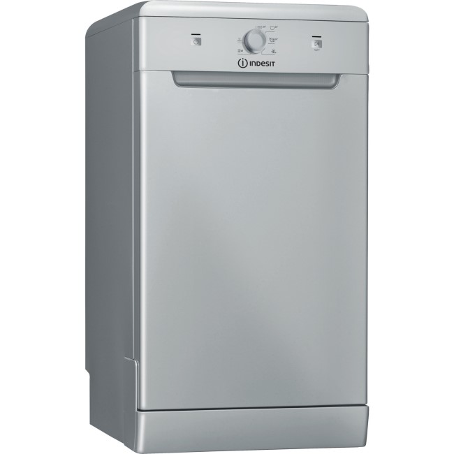 Indesit 10 Place Settings Freestanding Slimline Dishwasher - Silver