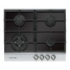 De Dietrich DTG1164X 60cm Wide Four Burner Gas-on-glass Hob With Stainless Steel Trim