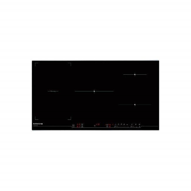 De Dietrich DTI1177X 93cm Touch Slider Control 4-5 Zone Induction Hob Black With Zoneless Cooking