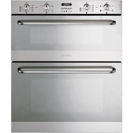 Ex Display - As new but box opened - Smeg DUSC54X Cucina Multifunction Electric Built Under Double Oven - Stainless Steel