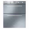 GRADE A1 - As new but box opened - Smeg DUSF44X Cucina 60cm Stainless Steel Double Under Counter Multifunction Oven With New Style Controls
