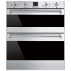 Smeg DUSF636X Classic Dark Glass Double Under Counter Multifunction Oven Stainless Steel