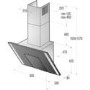 Gorenje DVG8545AX Angled 80cm Wide Chimney Cooker Hood Black Glass And Stainless Steel