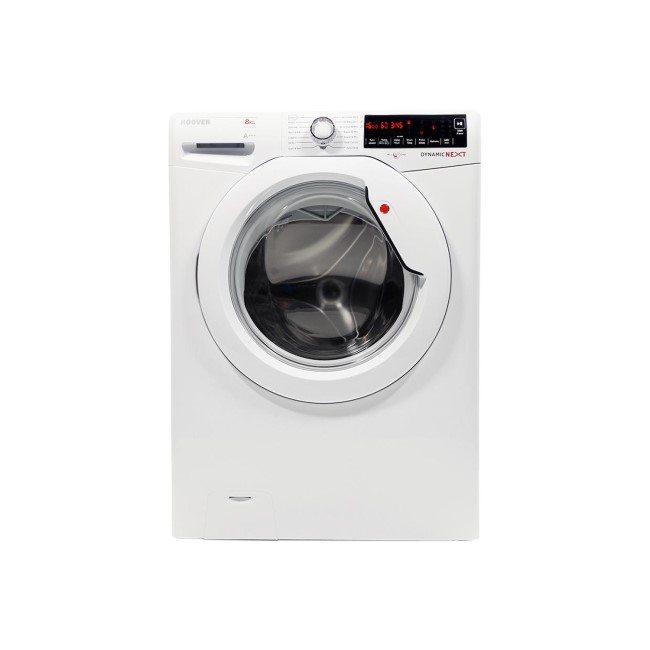 Hoover DXA68AW3 Dynamic Next Premium 8kg 1600rpm Freestanding Washing Machine - White With Chrome Door