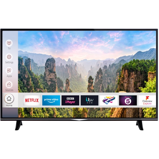GRADE A2 - electriQ 49" 4K Ultra HD Smart Dolby Vision HDR LED TV with Freeview HD and Freeview Play