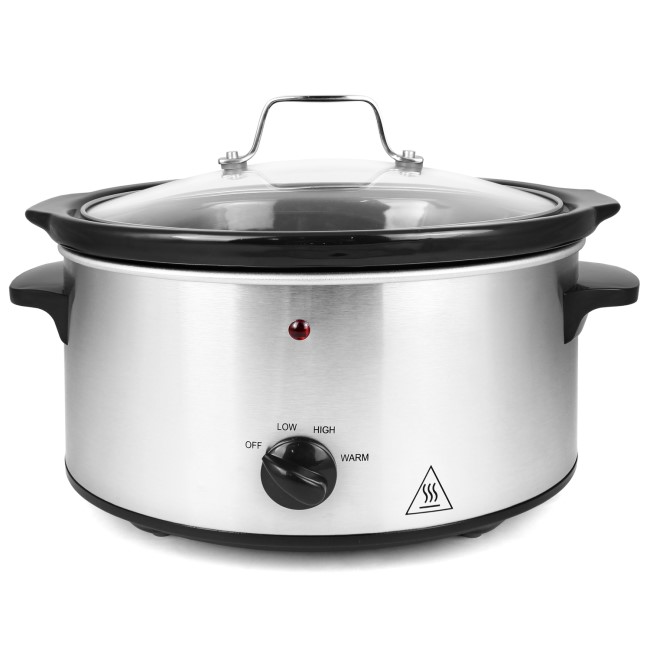 electriQ 3.5L Stainless Steel Slow Cooker - For 1 to 3 people