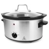 GRADE A1 - electriQ 3.5L Stainless Steel Slow Cooker - For 1 to 3 people