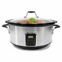 electriQ 6.2L Slow Cooker with Digital LED Display & Cool Touch Handles - Stainless Steel 