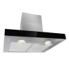 GRADE A1 - electriQ 90cm Slimline Box Touch Control Stainless Steel Chimney Cooker Hood 