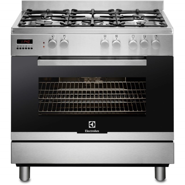 Electrolux EKK965AAOX 90cm Stainless Steel Single Oven Dual Fuel Range Cooker With Catalytic Cleaning