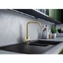1.5 Bowl Inset Black Granite Kitchen Sink with Reversible Drainer - Rangemaster Elements
