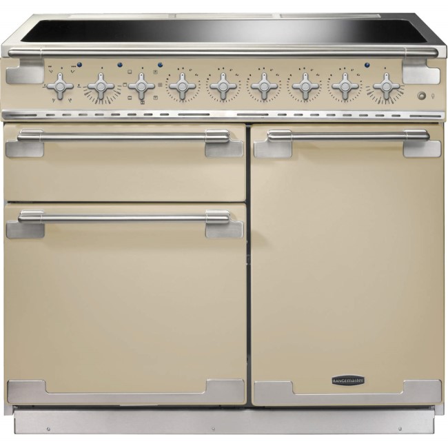 Rangemaster ELS100EICR 100170 Elise 100 Electric Range Cooker With Induction Hob In Cream