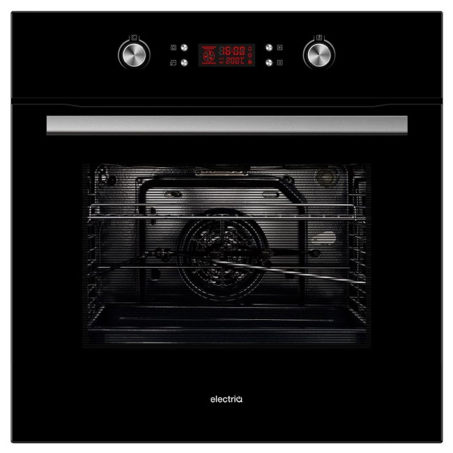 GRADE A2 - electriQ Built-in 10-Function Electric Pyrolytic Single Oven with onsite warranty