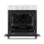 Refurbished electriQ EQBIOGASSTEEL 60cm Single Built In Gas Oven with Electric Grill Stainless Steel