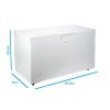 electriQ 418 Litre Chest Freezer 75cm Deep  142cm Wide - White