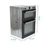 Refurbished electriQ EQDO1STEEL 60cm Double Built In Electric Oven Stainless Steel