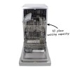 electriQ 10 Place Slimline Freestanding Dishwasher - Silver