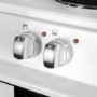 GRADE A2 - Light cosmetic damage - ElectriQ 50cm Electric Twin Cavity Cooker With Solid Hotplate - White