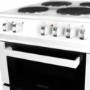 GRADE A3 - ElectriQ 50cm Electric Twin Cavity Cooker With Solid Hotplate - White