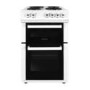 electriQ 50cm Electric Twin Cavity Cooker With Solid Hotplate - White