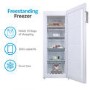 electriQ 166 Litre Frost Free Freestanding Freezer - White