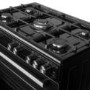 electriQ 90cm Gas Single Oven Range Cooker - Black