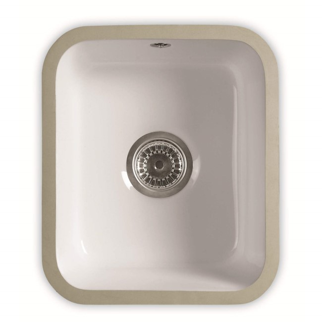 1810 Sink Company EU/32/U/C/093-WH ETROUNO 325UC 1.0 Bowl Undermount Ceramic Sink White