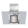 CDA EVG9SS Designer Angled 90cm Chimney Cooker Hood Stainless Steel And Clear Glass